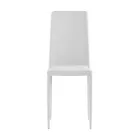 Set de 4 scaune moderne din piele ecologică albă, gri sau gri porumbel - Dora Viadurini