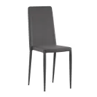 Set de 4 scaune moderne din piele ecologică albă, gri sau gri porumbel - Dora Viadurini