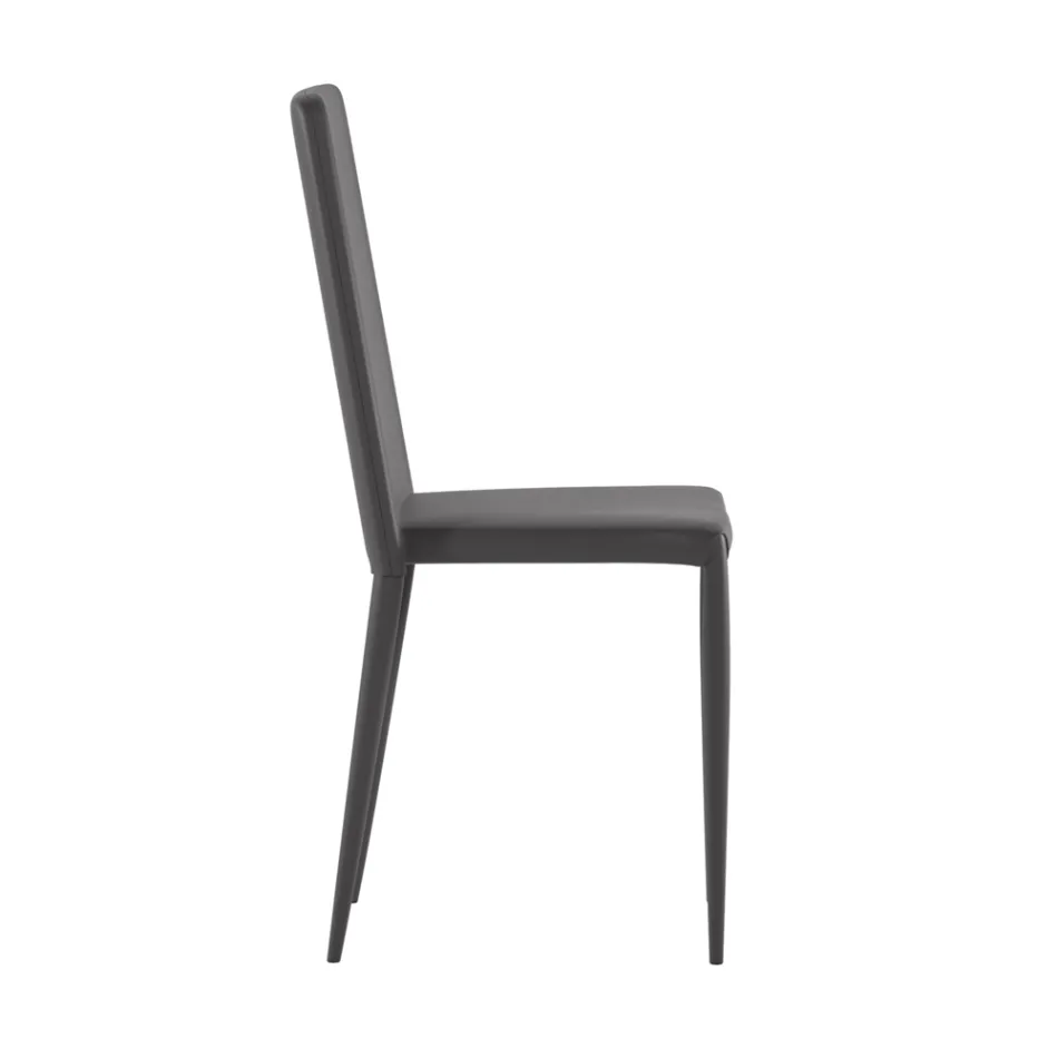 Set de 4 scaune moderne din piele ecologică albă, gri sau gri porumbel - Dora Viadurini