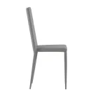 Set de 4 scaune moderne din piele ecologică albă, gri sau gri porumbel - Dora Viadurini