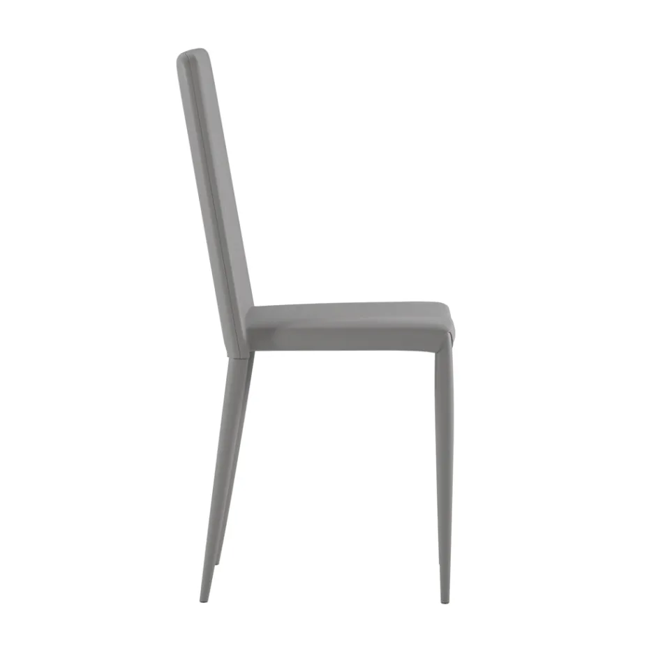Set de 4 scaune moderne din piele ecologică albă, gri sau gri porumbel - Dora Viadurini