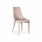4 septembrie scaune moderne în alb sau gri din piele faux Ophelia Viadurini
