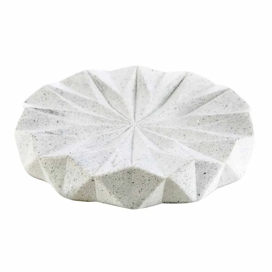 Levice Set de accesorii pentru baie din rășină albă Viadurini