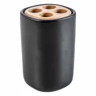 Setul de accesorii pentru baie din ceramica Carsoli si lemn Viadurini