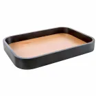 Setul de accesorii pentru baie din ceramica Carsoli si lemn Viadurini