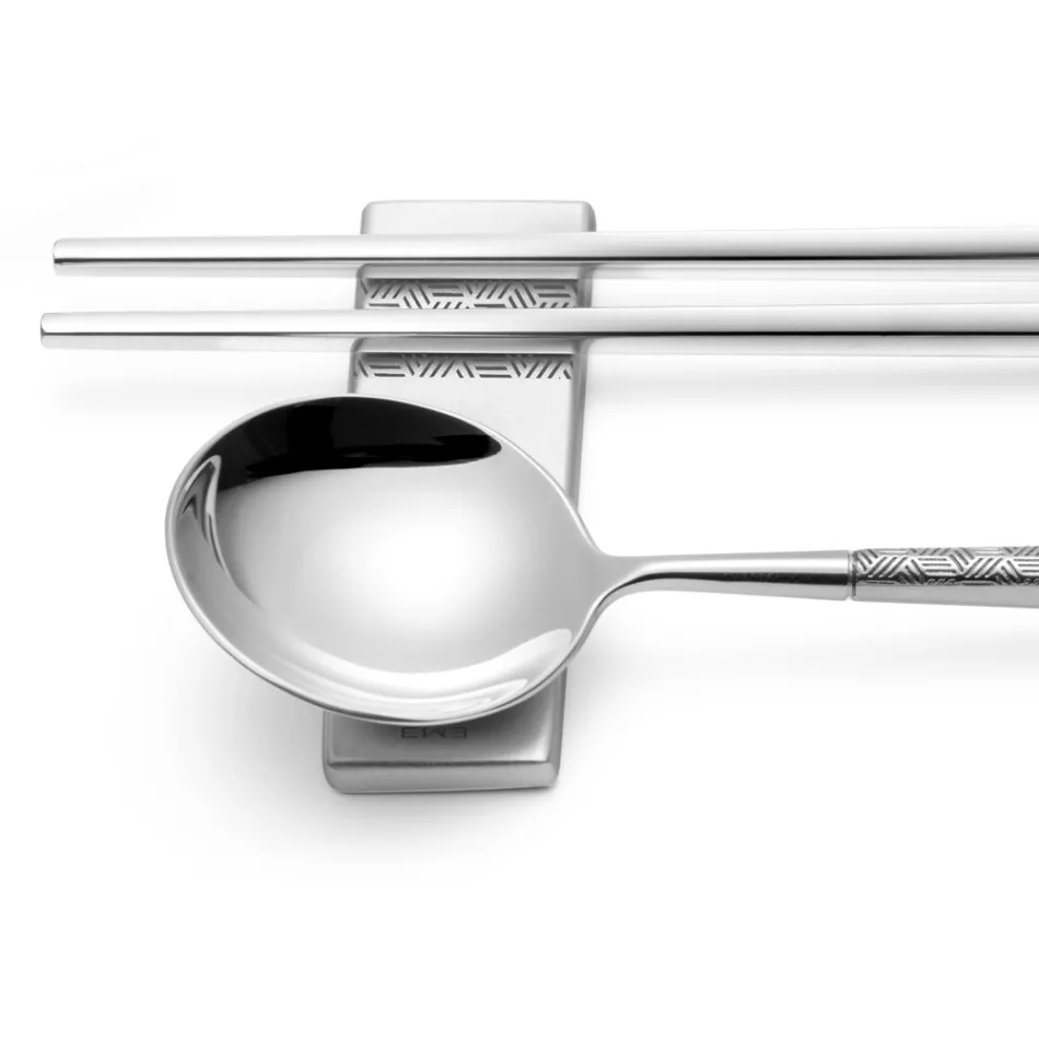 Set Format din Lingurita Fructe, Betisoare si Suport Tacamuri cu Origami - Osaka Viadurini