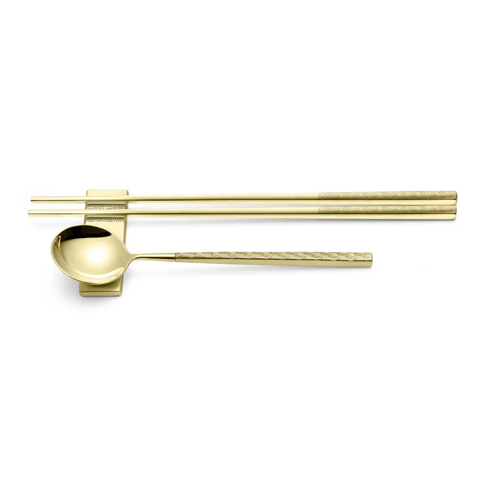 Set Format din Lingurita Fructe, Betisoare si Suport Tacamuri cu Origami - Osaka Viadurini