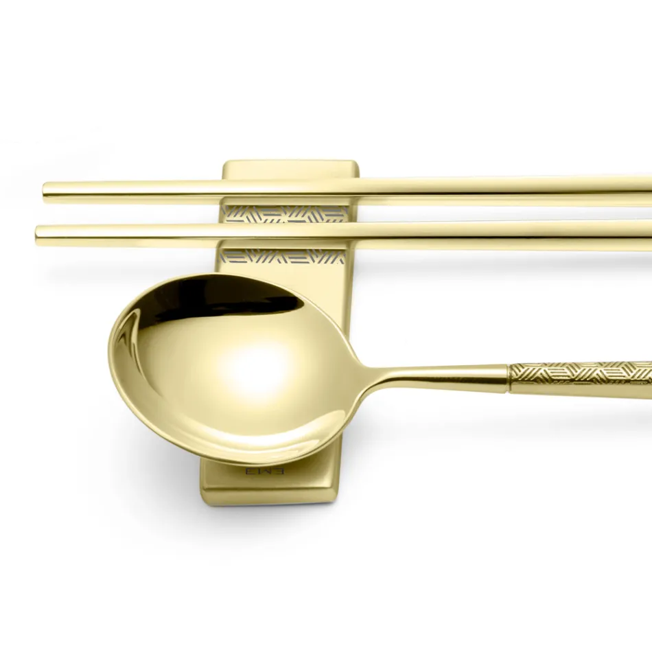 Set Format din Lingurita Fructe, Betisoare si Suport Tacamuri cu Origami - Osaka Viadurini