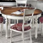 Set de 4 scaune din lemn stratificat alb și material textil, fabricate în Italia - Alite Viadurini