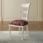 Set de 4 scaune din lemn stratificat alb și material textil, fabricate în Italia - Alite Viadurini