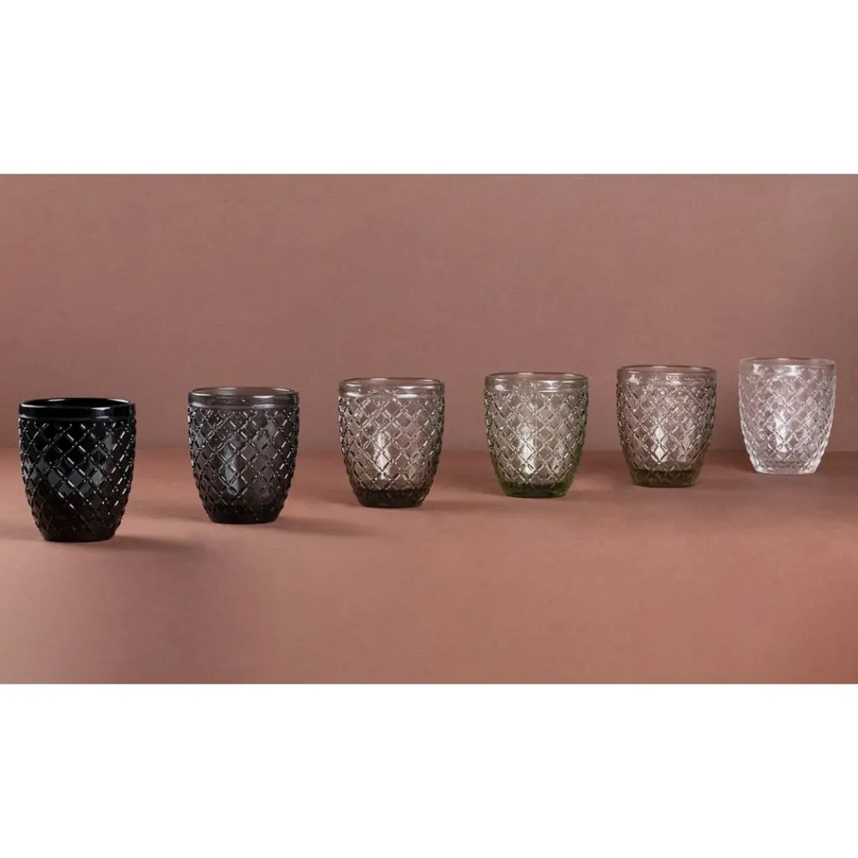 Set 12 Pahare 325 ml in Pasta Sticla Colorata - Castello Viadurini