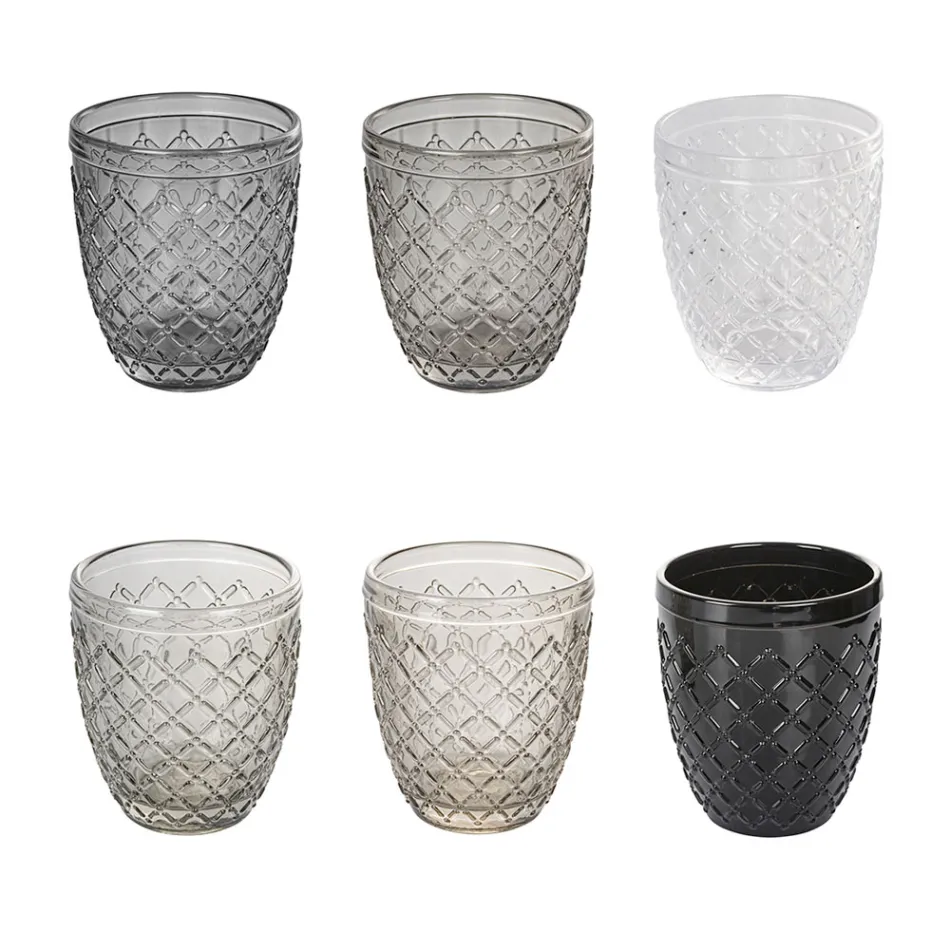 Set 12 Pahare 325 ml in Pasta Sticla Colorata - Castello Viadurini