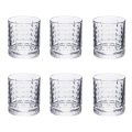Set 12 Pahare Apa 400 ml in Sticla cu Decoratiuni Diamant - Wisky
