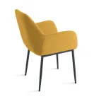 Set de 2 fotolii tapițate din material textil colorat și cadru metalic - Valeria Viadurini