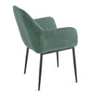 Set de 2 fotolii tapițate din material textil colorat și cadru metalic - Valeria Viadurini