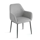 Set de 2 fotolii tapițate din material textil colorat și cadru metalic - Valeria Viadurini