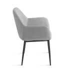 Set de 2 fotolii tapițate din material textil colorat și cadru metalic - Valeria Viadurini