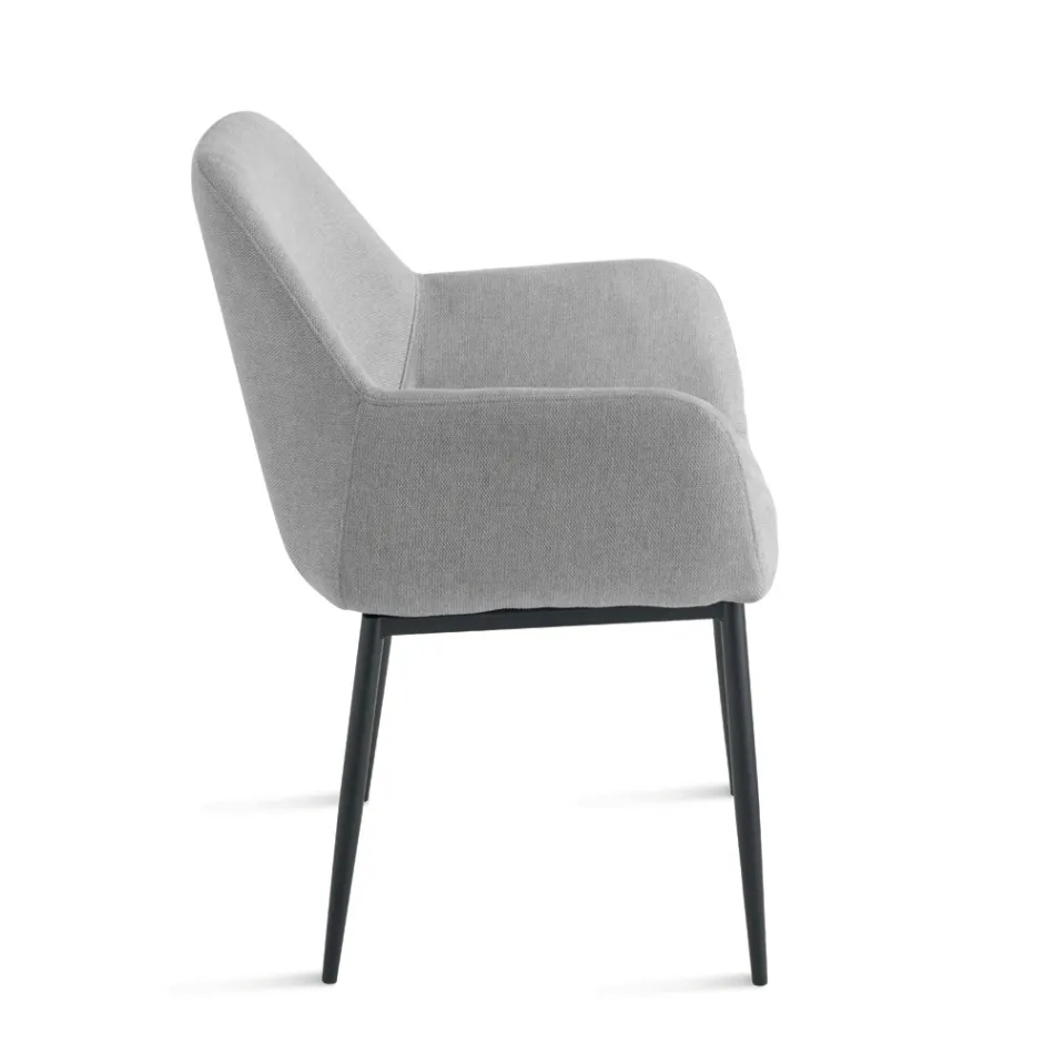 Set de 2 fotolii tapițate din material textil colorat și cadru metalic - Valeria Viadurini