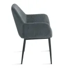 Set de 2 fotolii tapițate din material textil colorat și cadru metalic - Valeria Viadurini