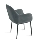 Set de 2 fotolii tapițate din material textil colorat și cadru metalic - Valeria Viadurini