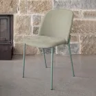 Set 2 Scaune de Sufragerie din Tesatura si Metal Made in Italy - Iedera Viadurini