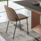 Set 2 Scaune de Sufragerie din Tesatura si Metal Made in Italy - Iedera Viadurini