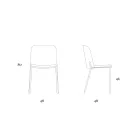 Set 2 Scaune de Sufragerie din Tesatura si Metal Made in Italy - Iedera Viadurini