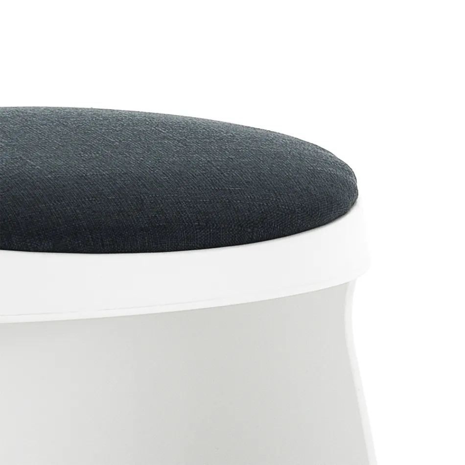 Set 2 taburete din polipropilena si scaun din stofa - hamsii Viadurini