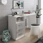 Set 2 taburete din polipropilena si scaun din stofa - hamsii Viadurini