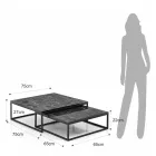 Set 2 masute de cafea din MDF cu finisaj marmura - Osmium Viadurini