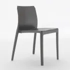 Set de 4 scaune de exterior și de interior din polipropilenă de diferite culori - Construit Viadurini