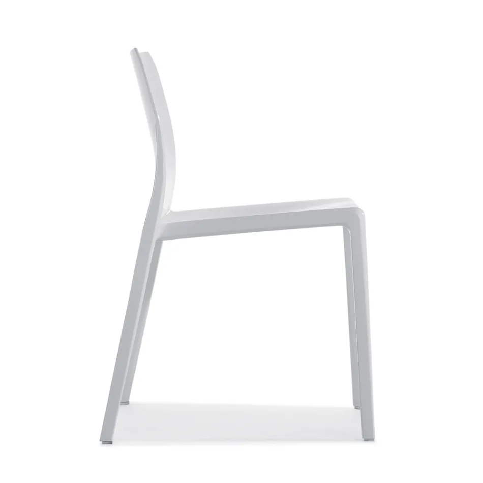 Set de 4 scaune pentru exterior și interior din polipropilenă de diferite culori - Construit Viadurini