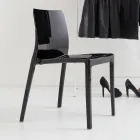 Set de 4 scaune pentru exterior și interior din polipropilenă de diferite culori - Construit Viadurini