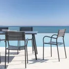 Set de 4 scaune de grădină din metal galvanizat și Batyline - Prestigio Viadurini