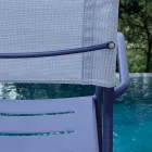 Set de 4 scaune de grădină din metal galvanizat și Batyline - Prestigio Viadurini