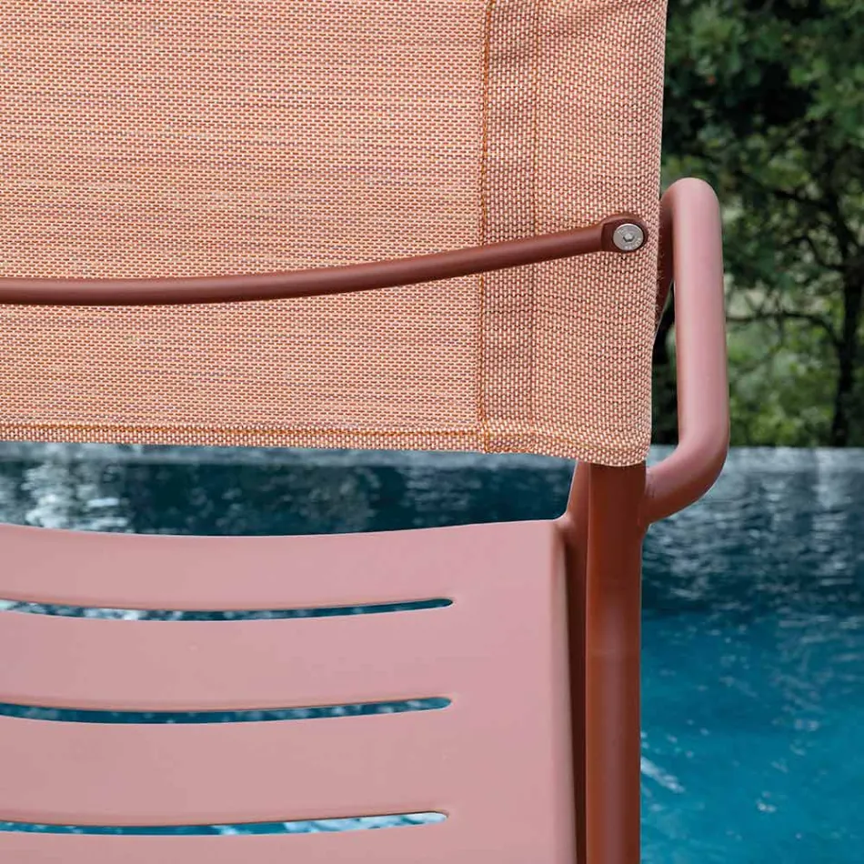 Set de 4 scaune de grădină din metal galvanizat și Batyline - Prestigio Viadurini