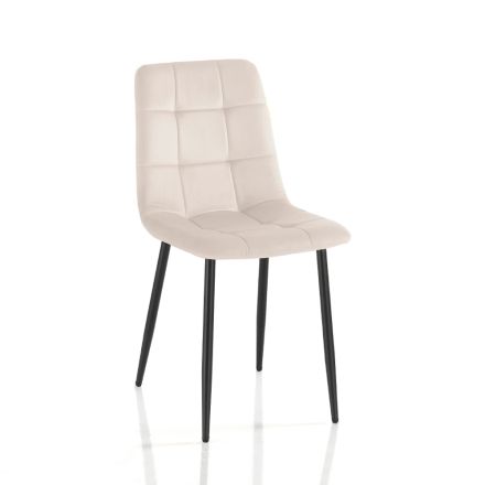 Set de 4 scaune de interior din stofa de diferite culori - Cefalo Viadurini