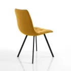 Set 4 Scaune de Sufragerie Captusite si Tapitate din Tesatura - Chimera Viadurini