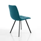 Set 4 Scaune de Sufragerie Captusite si Tapitate din Tesatura - Chimera Viadurini