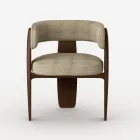 Set de 4 scaune de masă din lemn masiv, fabricate în Italia - Chile Viadurini