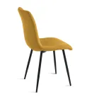 Set de 4 scaune de living tapițate cu material textil și bază metalică - Project Viadurini