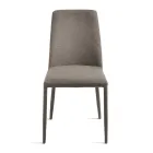 Set de 4 scaune tapițate din material textil colorat și cadru tapițat - Luciana Viadurini