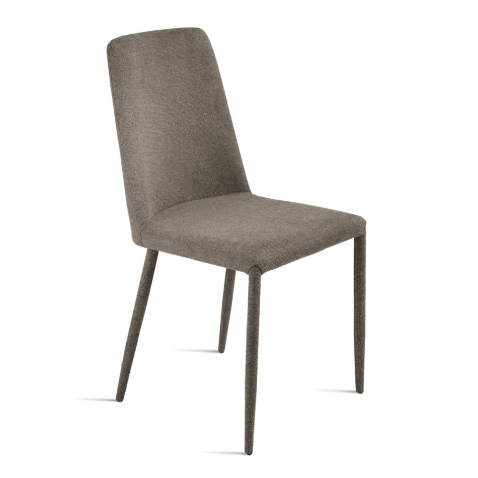 Set de 4 scaune tapițate din material textil colorat și cadru tapițat - Luciana Viadurini