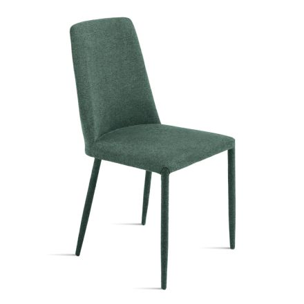 Set de 4 scaune tapițate din material textil colorat și cadru tapițat - Luciana Viadurini