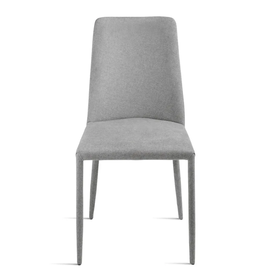 Set de 4 scaune tapițate din material textil colorat și cadru tapițat - Luciana Viadurini