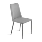 Set de 4 scaune tapițate din material textil colorat și cadru tapițat - Luciana Viadurini