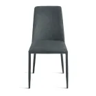 Set de 4 scaune tapițate din material textil colorat și cadru tapițat - Luciana Viadurini