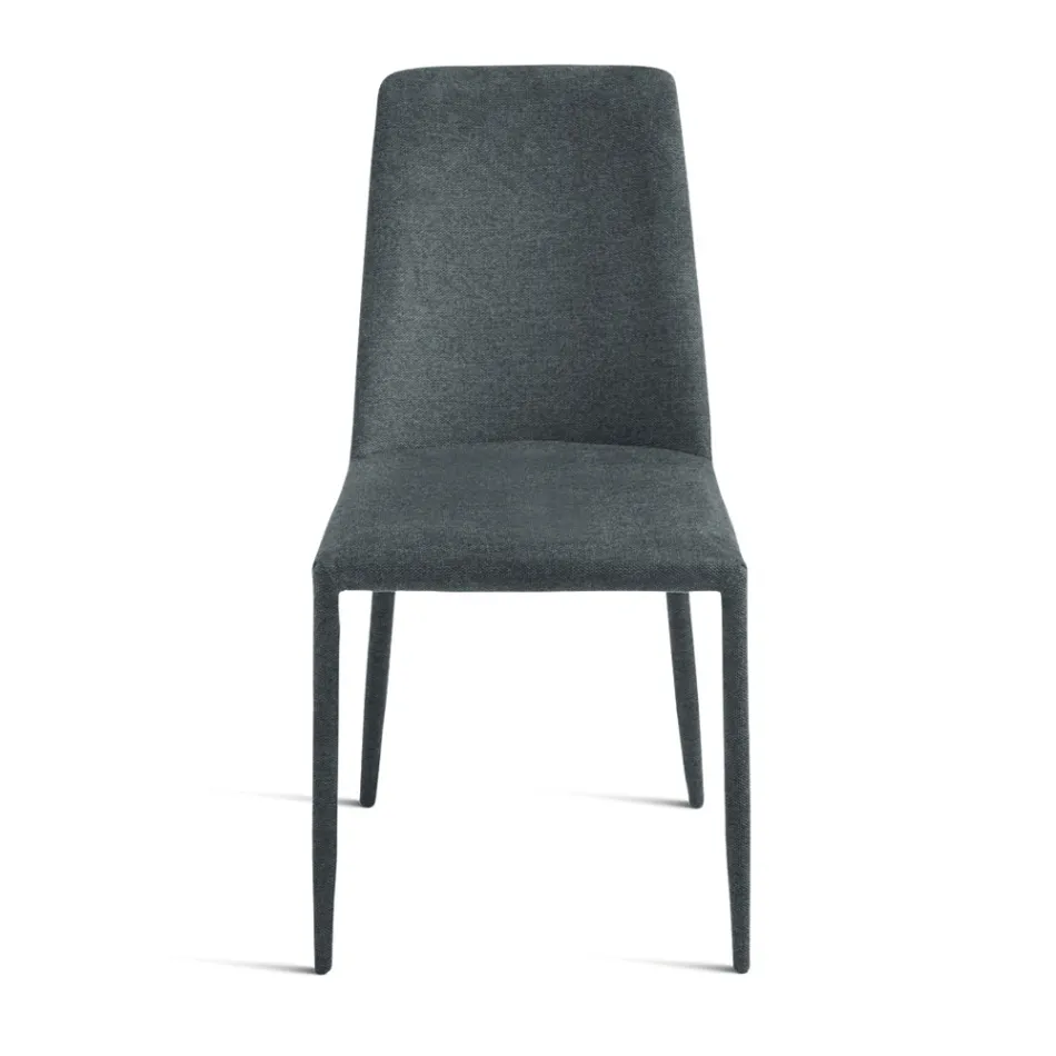 Set de 4 scaune tapițate din material textil colorat și cadru tapițat - Luciana Viadurini