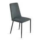 Set de 4 scaune tapițate din material textil colorat și cadru tapițat - Luciana Viadurini