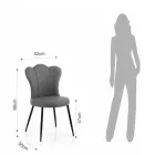 Set de 4 Scaune din Piele Sintetica Efect Invechit - Chihlimbar Viadurini